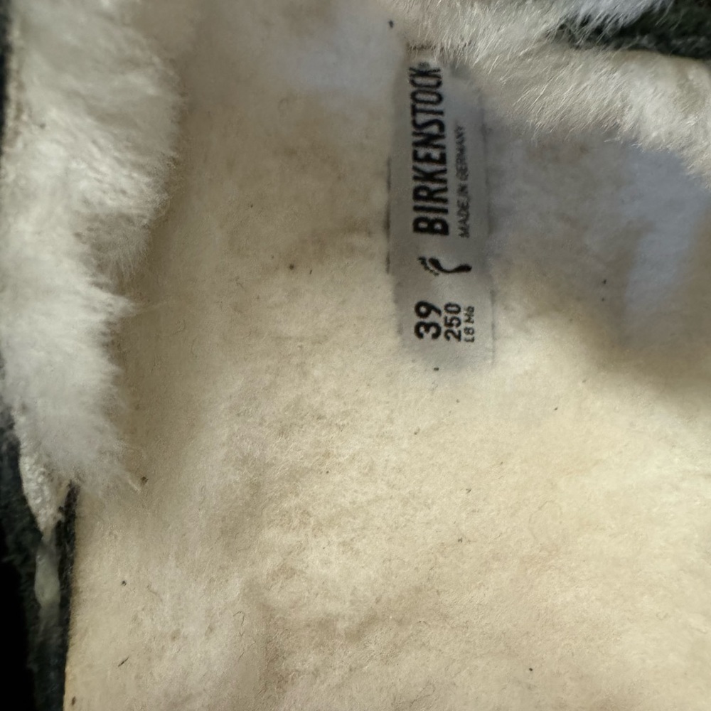 Birkenstock Arizona Shearling Suede Leather Mountain View Green Sandals EU39 - Picture 6 of 9